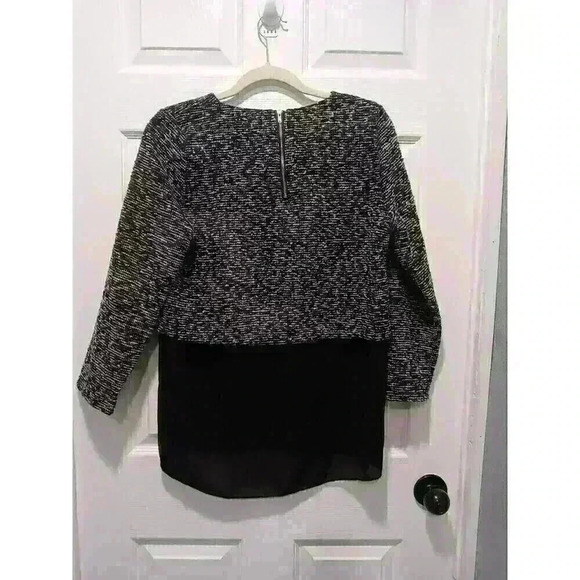NWT Lian Yi Fang black fancy Top 3/4 sleeves size woman Large‎ - Picture 5 of 6